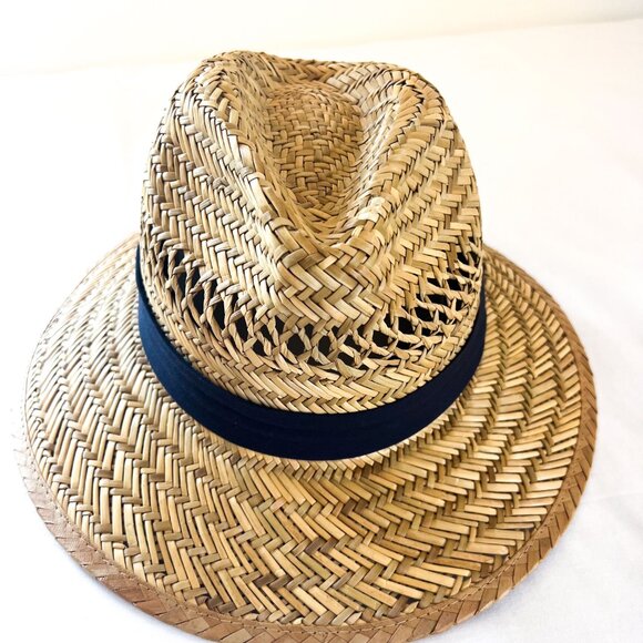 Panama Jack Safari Straw Hat 3" Big Brim 3-Pleat Ribbon Inner Elastic Sweatband - Picture 5 of 16